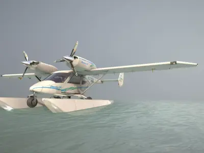 Accord-201 Floatsplane Discovery Livery Low-poly 3D model