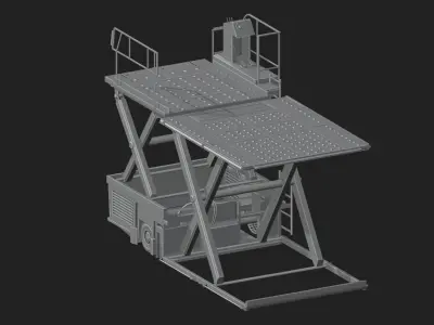 Aircraft Cargo Loader Low-poly 3D model