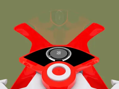jet bike and rider 3D model