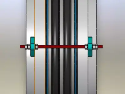 Rubber expansion joint 3D model