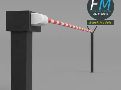 Level crossing 3D model