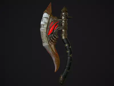 Demons Eye Axe Low-poly 3D model