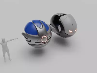 Floating Droids 3D model