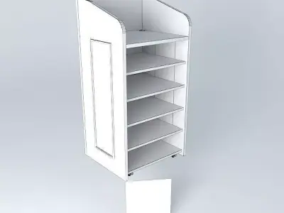PODIUM-550x625x1240 cabinet with shelf Free 3D model