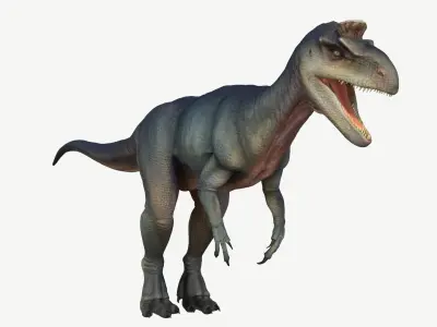 Cryolophosaurus dinosaur Low-poly 3D model