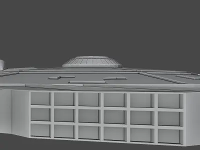 DoomDoomer Spaceship Low-poly 3D model