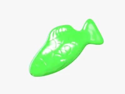 Swedish Fish Green 3D model 3D model