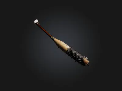 Spiked Baseball Bat Low-poly 3D model