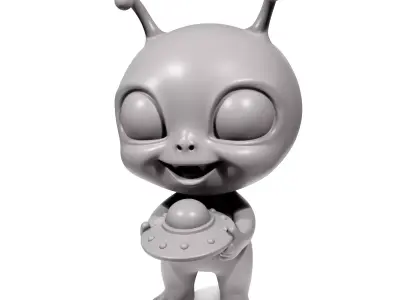 Alien baby 3D print model