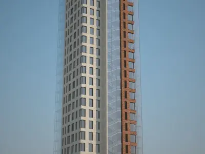 Skyscraper tall building 3D model