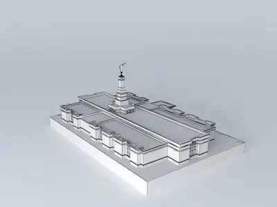LDS Temple Palmyra New York Templo Mormon.77th operating temple Free 3D model