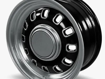 Legendary Wheel Co GT8 Wheel Black 4-Lug 3D model
