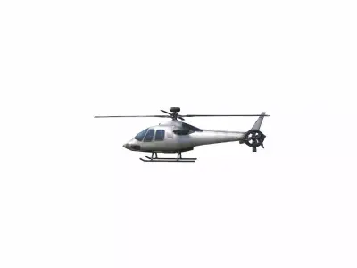 3d Model Helicopter Sunset Flight Collection  3D model