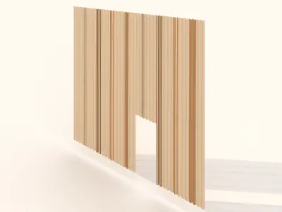 Corrugated Polycarbonate Plastic Sheet Free 3D model