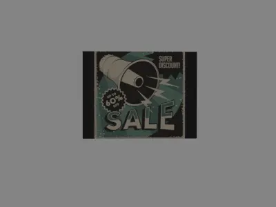 Sale sign Free low-poly 3D model