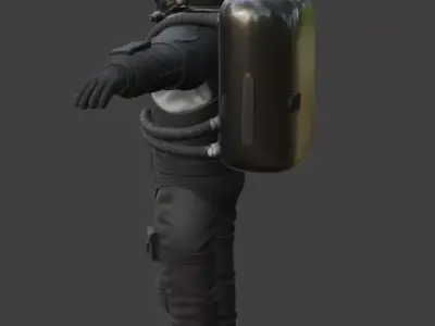 Realistic Astronaut Space Suit 3D model 5