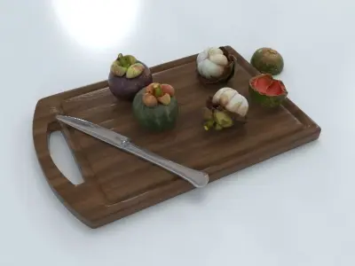 Mangosteen 3 Models - Realistic Looking - Low-poly 3D model