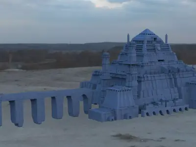 Mars Pyramid City 3D model