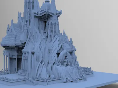 Dark Tengu Spirit temple 3D model