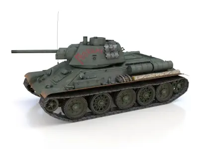 T-34-76 - Model 1943 - Soviet medium tank - Guards 3D model