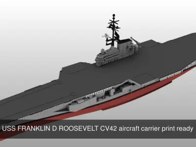  MIDWAY CLASS AIRCRAFT CARRIERS PACK CV41 CV42 CV43 3D Model Collection