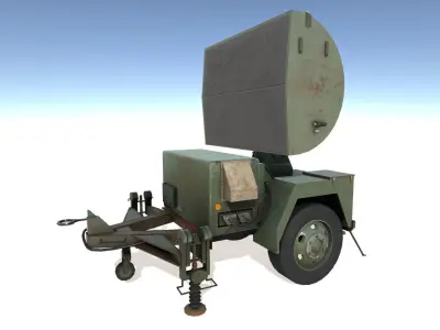 Military Set missile launcher Low-poly 3D model