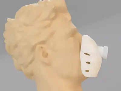 Mascherina-COVID-19 plastic mask Free 3D print model