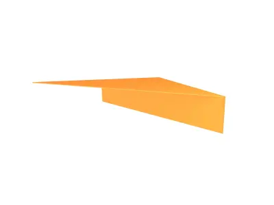 Paper Plane v4 008 Low-poly 3D model