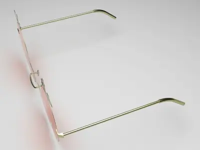 Orange Sunglasses 3D model