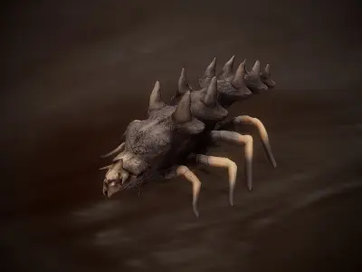 Worm insect slayer evil  Low-poly 3D model