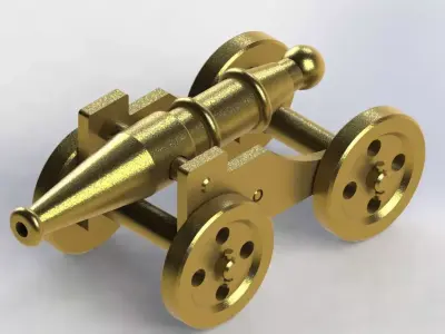 Mini Cannon 3D Model 3D model