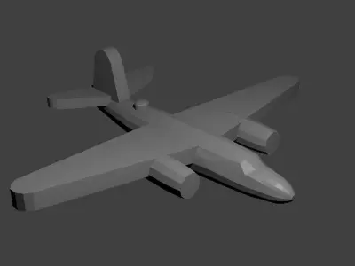 US B-26 Marauder Bomber Aircraft Free 3D print model