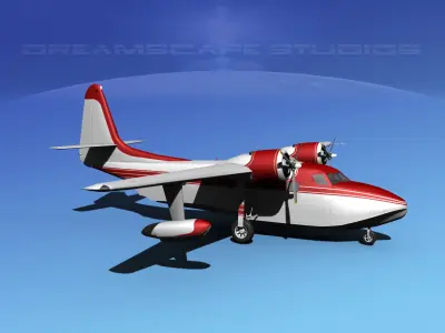 Grumman G-73 Mallard V03 3D model