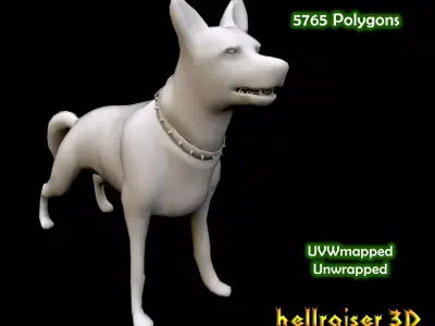 Dog K-9 Low-poly 3D model