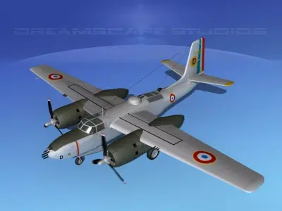 Douglas A-26B Invader France 3D model