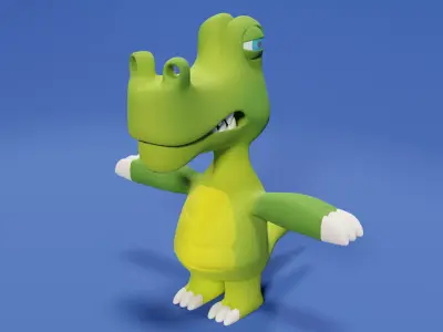 Cartoon Dinosaur Low poly 3D model Low-poly 3D model