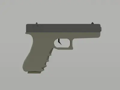 Low-polu glock PBR Game ready Free low-poly 3D model