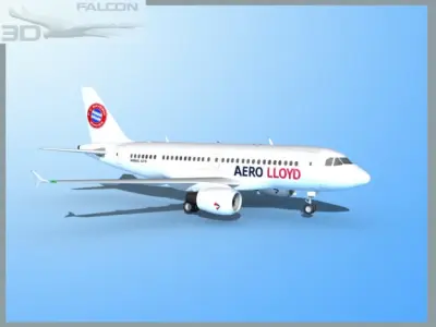 Falcon3D A319 Aero Lloyd 3D model