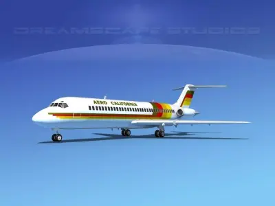 Douglas DC-9-30 Aero California 3D model