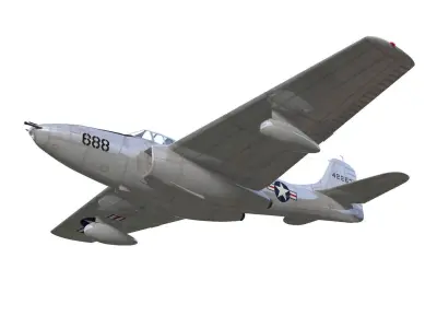 bell P-59A airacomet 3D model