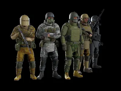 Assault Low-poly 3D model