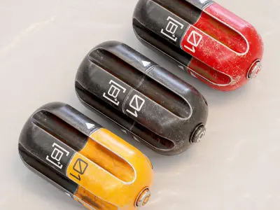 Sci-fi Smoke Grenade PBR Low-poly 3D model