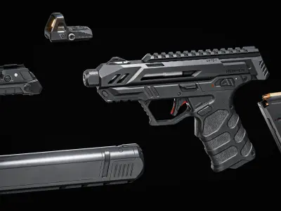 Pistol Concept 3D model