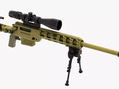 FN Ballista rifle Low-poly 3D model