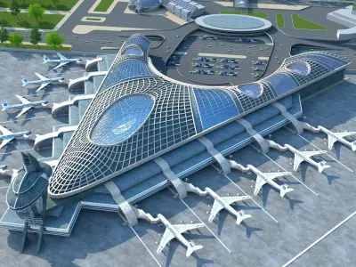 Airport 3D model get