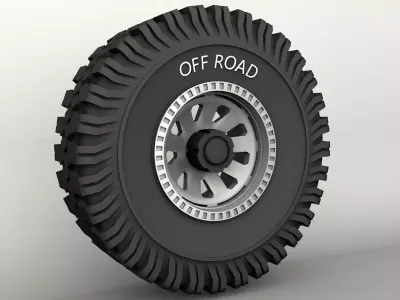 Free 3D printable wheel and tire Free 3D model