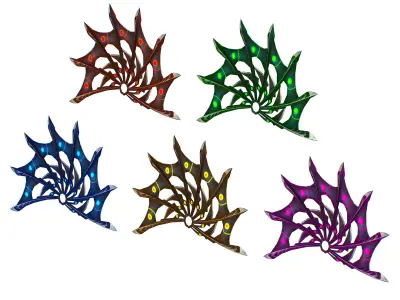 a Set of Fan Weapons Low-poly 3D model