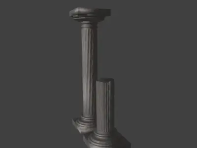 Greek pilars Free low-poly 3D model