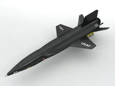 North American X-15 Experimental Aircraft Low-poly 3D model