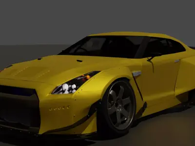 Nissan gtr r35 drift Free 3D model